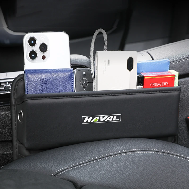 Leather Car Seat Gap Storage Box Case for Haval H1 H2 H3 H4 H5 H6 H7 H8 H9 F5 F7 JOLION F5 F7X Dargo Chitu Xiaolong Max Cool Dog