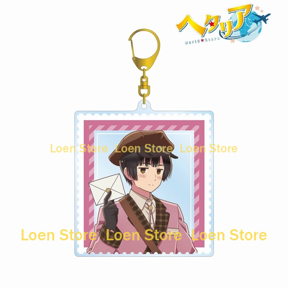 Loen Anime Peripheral Store Hetalia: World Stars China Russia France Germany USA Russia Acrylic HD Keychain Pendant Charm Gifts