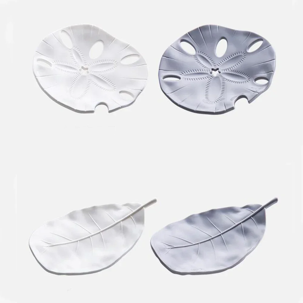 Starfish Drain Soap Tray Leaf Shape Soap Dish Creative Portable Soap Holder Jewelry Watch Storage Tray Bathroom Supplies