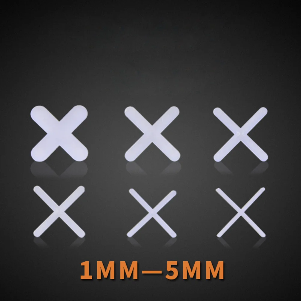 2000 قطعة الفواصل المتقاطعة 1 مللي متر 1.5 مللي متر كل مادة البولي ايثيلين لتسوية بلاط الأرضيات الجدار أدوات التثبيت بناء البناء