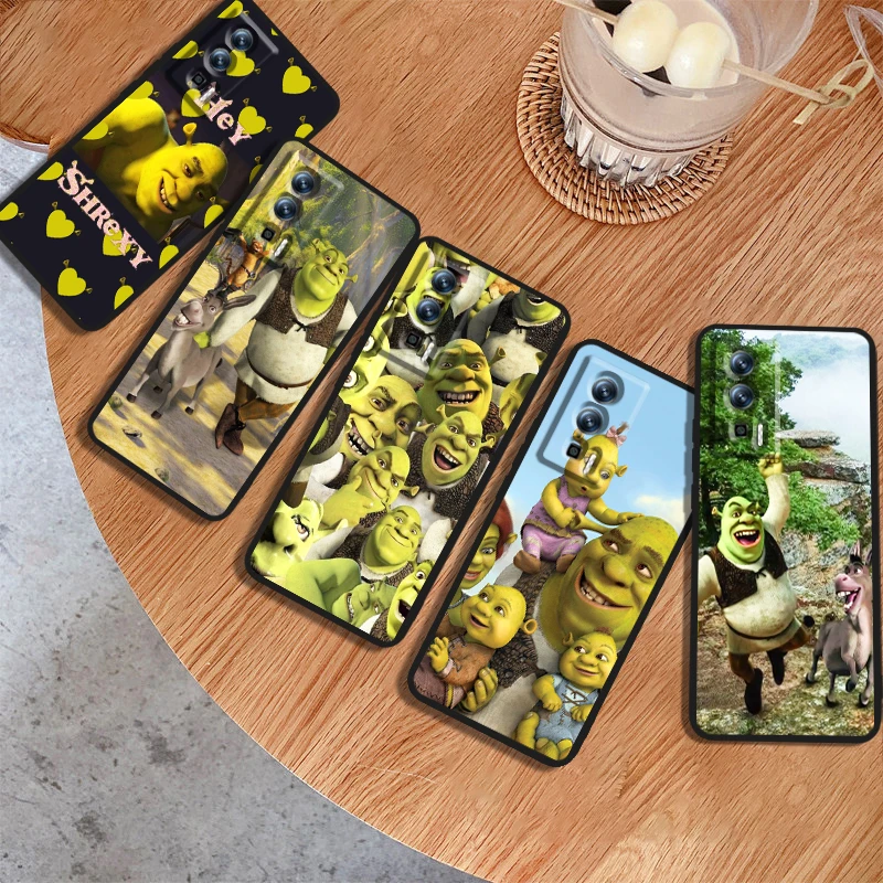 C-Cartoons Moive Shrek Coon For Xiaomi Redmi 9A 9C 9AT 10C 9 9T 10 12C 13C 8 12 K60 A1 K50 K40 5G Black Back Phone Case