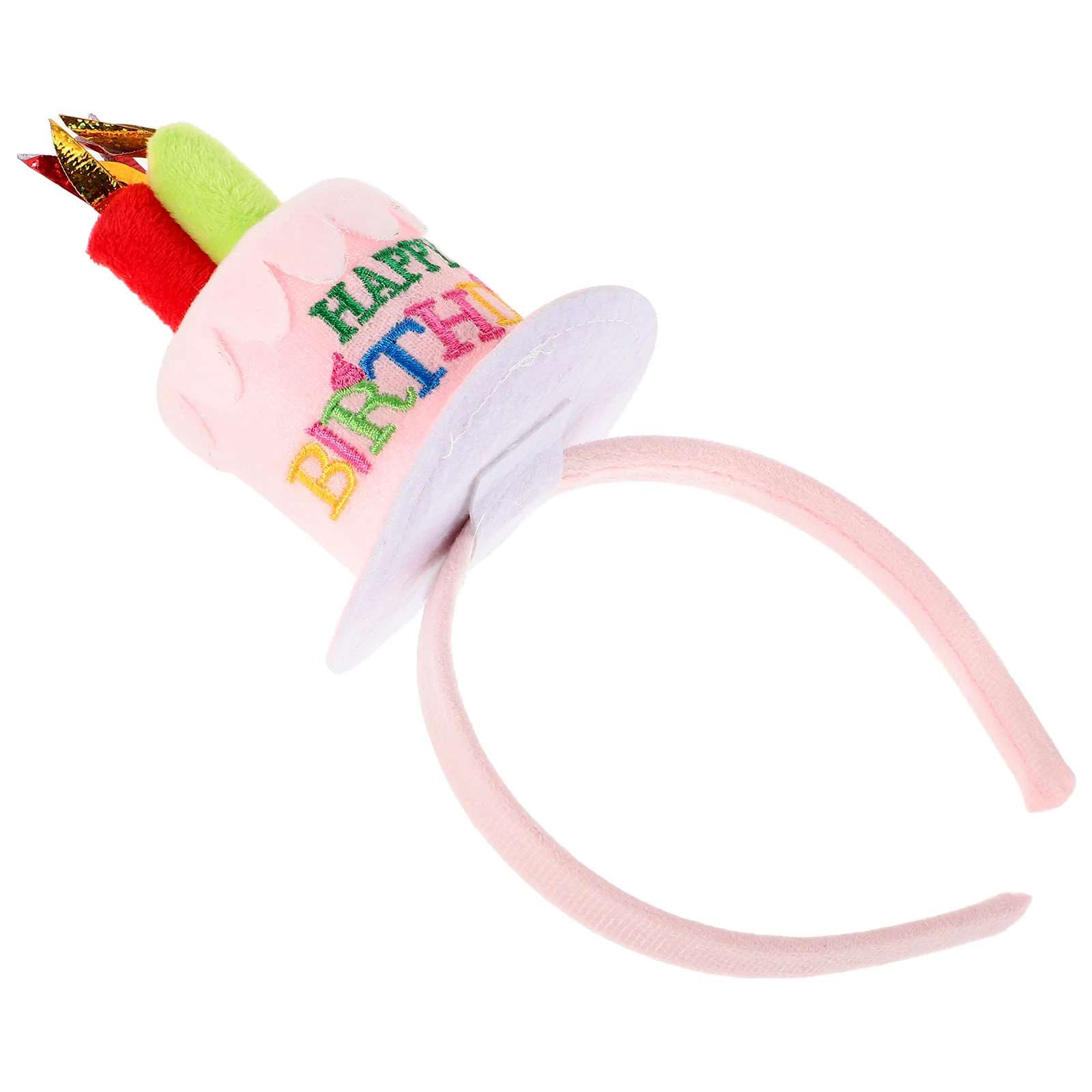 

Birthday Cake Headband Happy Birthday Headwear Fun Colorful Design Stand Out Center Attention Versatile Themes