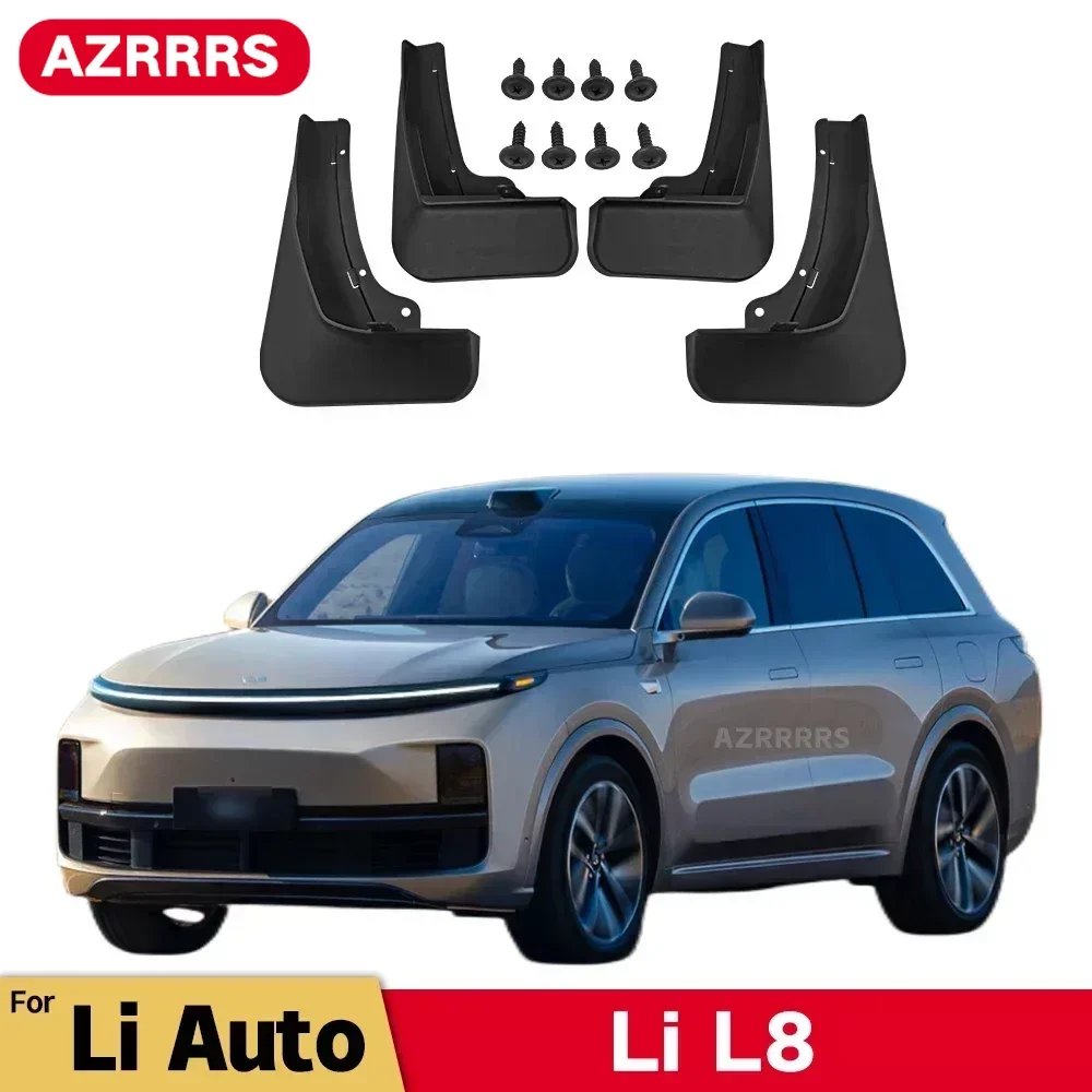 MudFlaps For Li Auto L8 Leading Ideal 2023 2024 Mudguards Mud Flaps Splash Guards Front Rear Wheels Fender Car Accessories 4Pcs