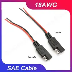 Car Battery Solar Cable 12V 18AWG SAE Power Automotive Extension Cable 2 Pin DIY Connector Line Male Female Plug Copper Wire