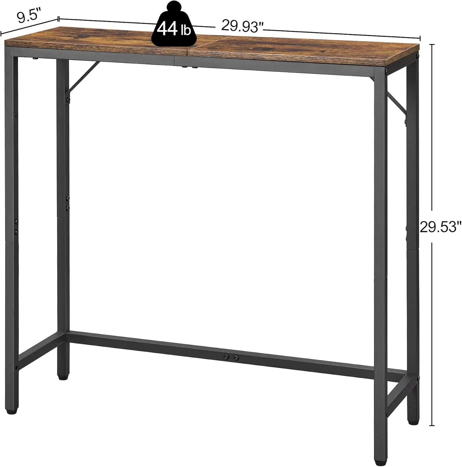 Meja konsol sempit dengan 2 Bar dukungan dan bundel dudukan Printer Desktop, meja pintu masuk tipis, meja Sofa kecil, industri