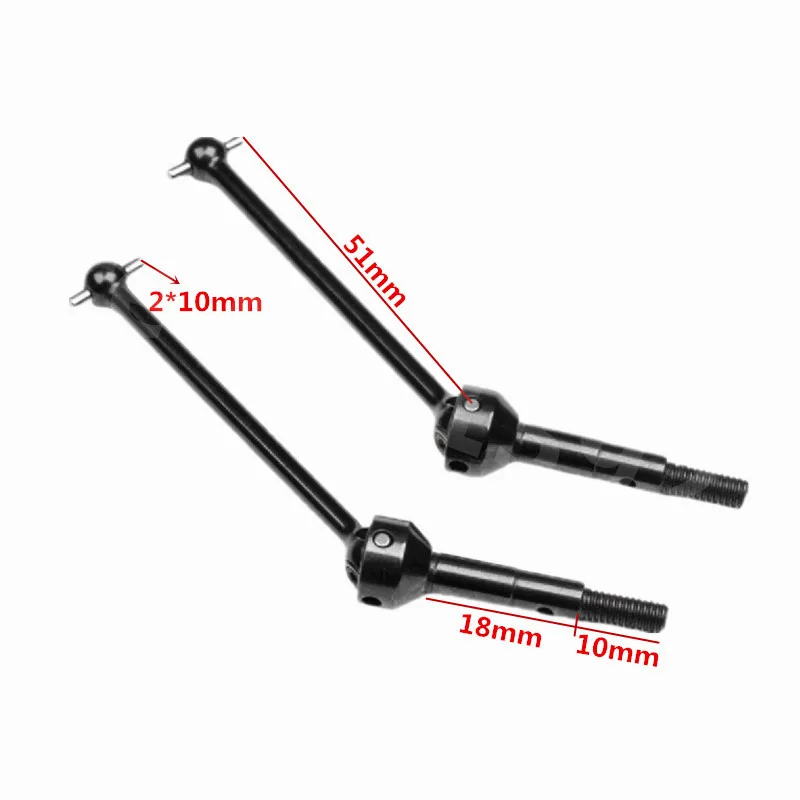 2Pcs RC Car Parts Upgrade Drive Shaft CVD #107544 for HPI Original WR8 Flux 3.0 Oil and Electricity General