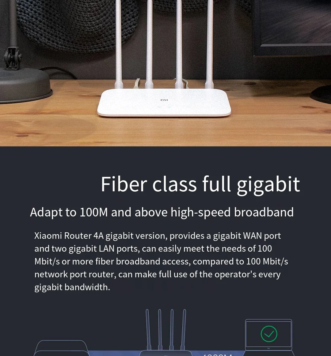 Xiaomi-repetidor WiFi Mi Router 4A, versión Gigabit, 2,4 GHz, 5GHz, 1167Mbps, 128MB, DDR3, alta ganancia, 4 antenas, extensor de red