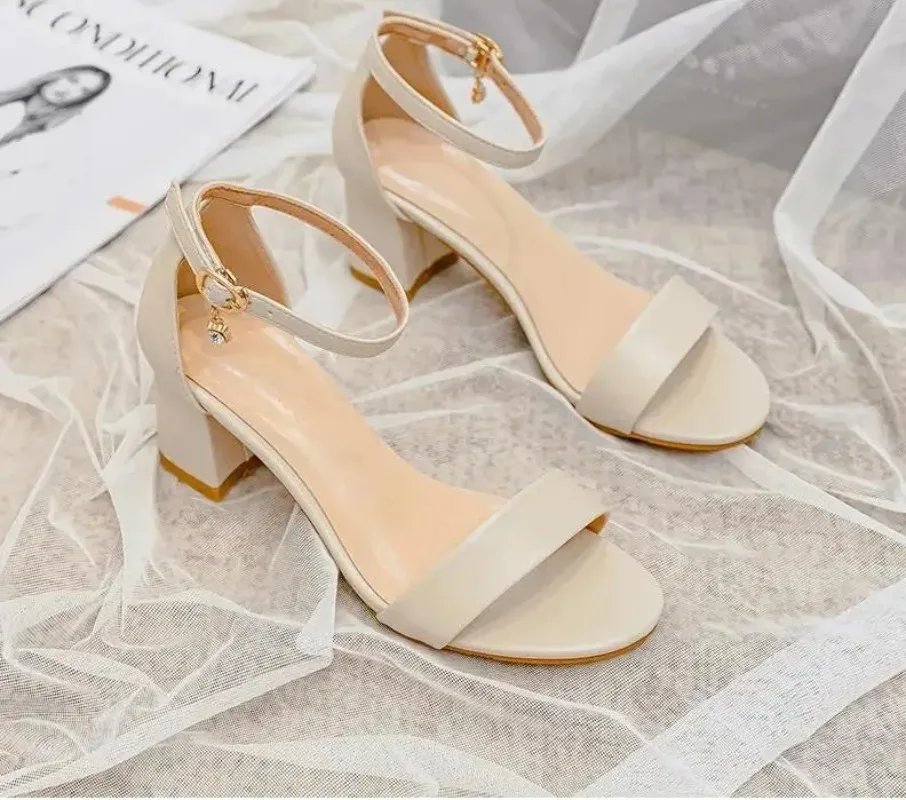2023 nuova estate tacchi alti donna scarpe romane spesse con sandali open toe scarpe da donna taglia piccola 31 32 33 40 stile europeo