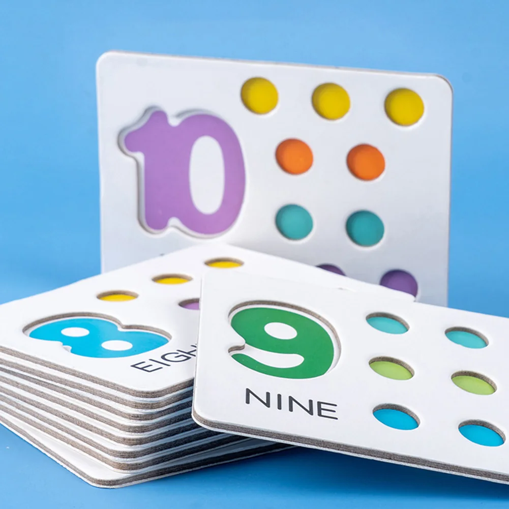 나무 몬테소리 산술 수학 장난감 세트 (구슬, 젓가락, 숟가락 포함) 아기 수학 교육용 장난감, 어린이용 숫자 맞추기 놀이