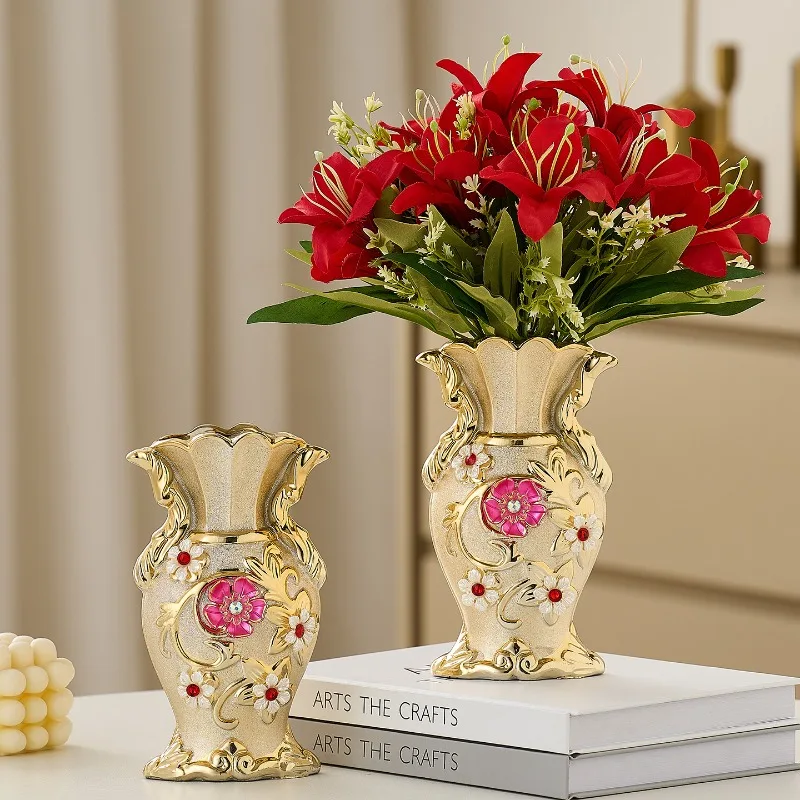 

Керамическая ваза для домашнего декора, большая ваза для цветов, в стиле фермерского дома, современная, для гостиной, центральное украшение стола, подарок на свадьбу или новоселье