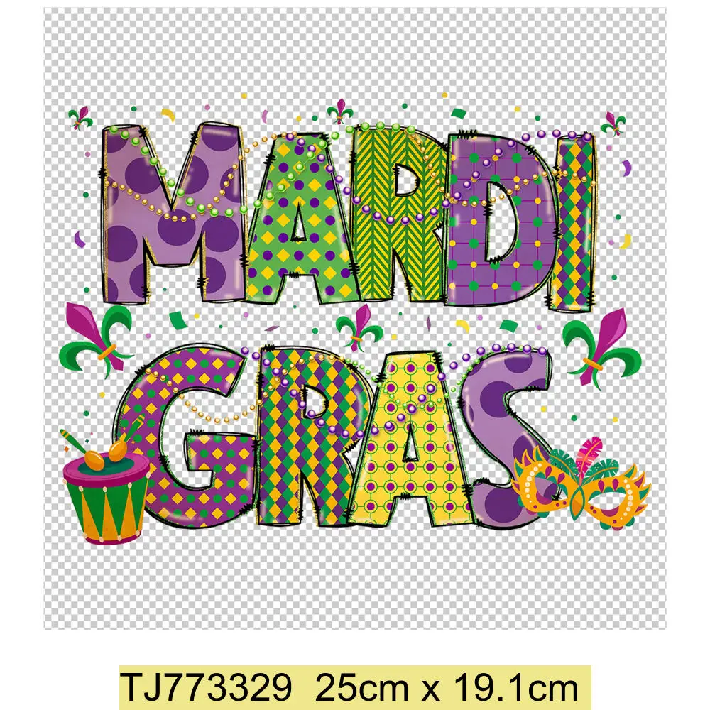 ماردي غرا لتقوم بها بنفسك الحديد على ملصقات نقل الحرارة للملابس DTF Pinted الفينيل الحراري يزين قابل للغسل تي شيرت مائي