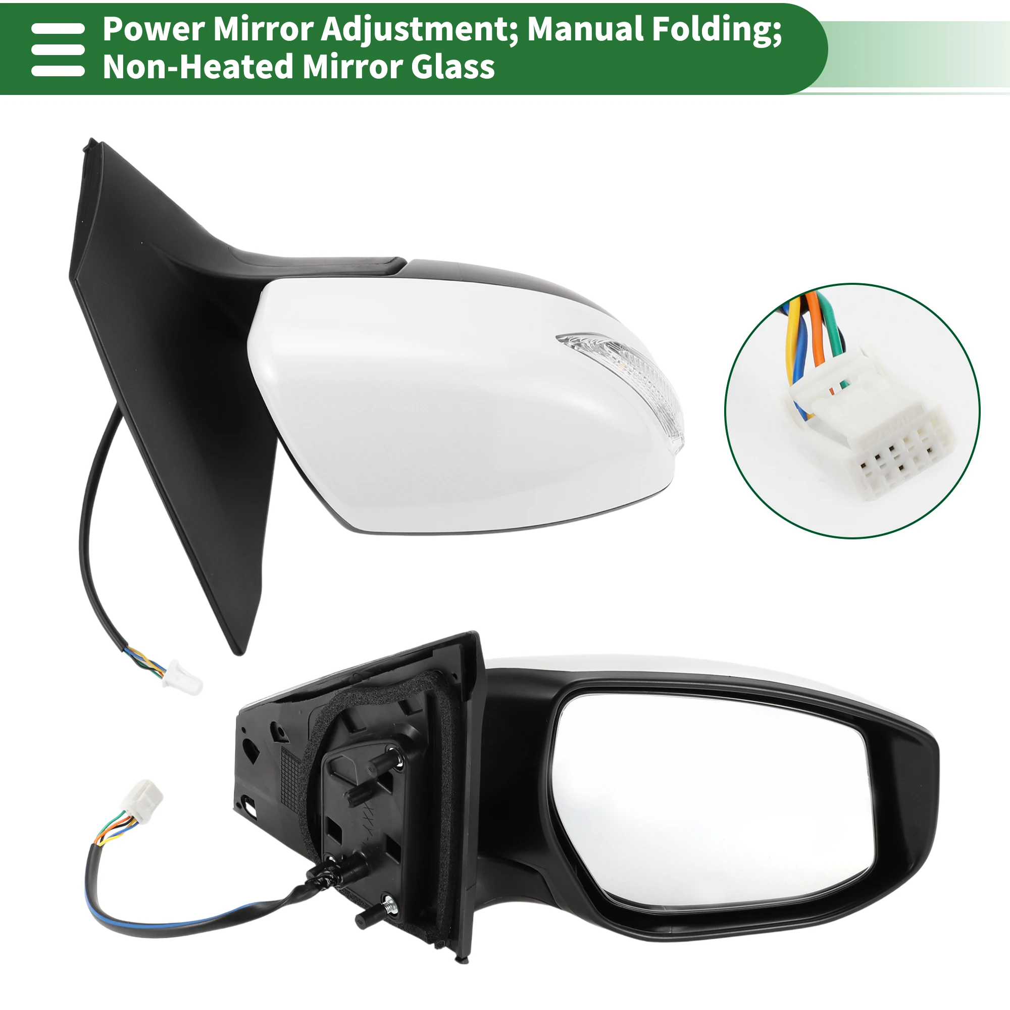 UXCELL Door Mirror Replacement Side View Mirror Assembly for NISSAN SENTRA 2016-2019 Power Mirror Adjustment