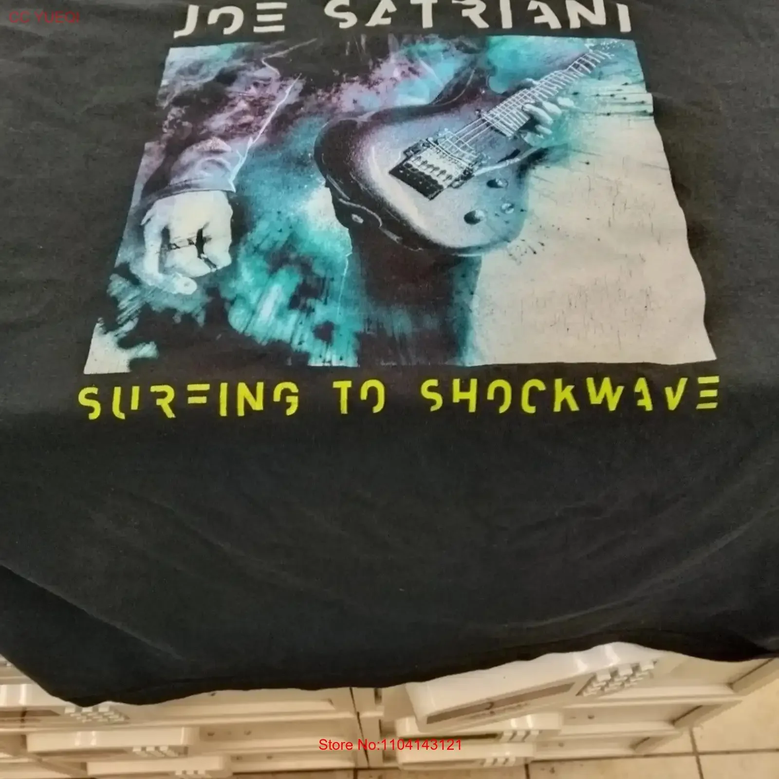 Joe Satriani Surfing to Shockwave Album T-Shirt S 5XL CM836 Vintage Washed Designer-Kleidung Streetwear Weich Bequem