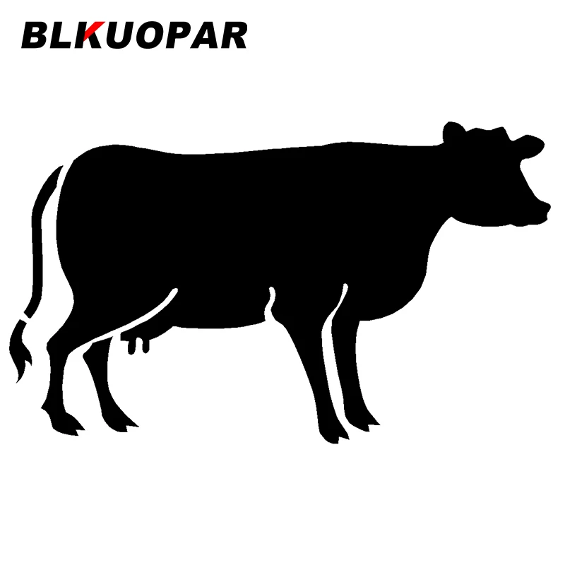 BLKUOPAR For Cattle Car Stickers Personality Creative Decals Sunscreen Cartoon Windows Refrigerator Decor Car Door Protector