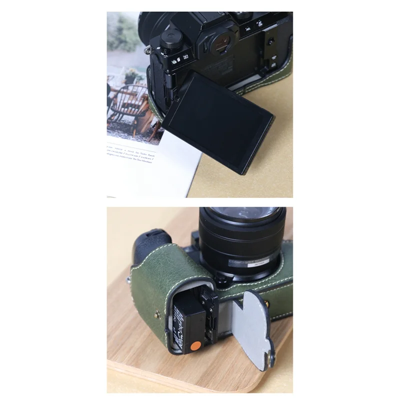 

A25P XS10 Camera Case PU Leather Camera Case Body For Fuji XS10 Protective Sleeve Box Base Olive Green Durable Easy Install