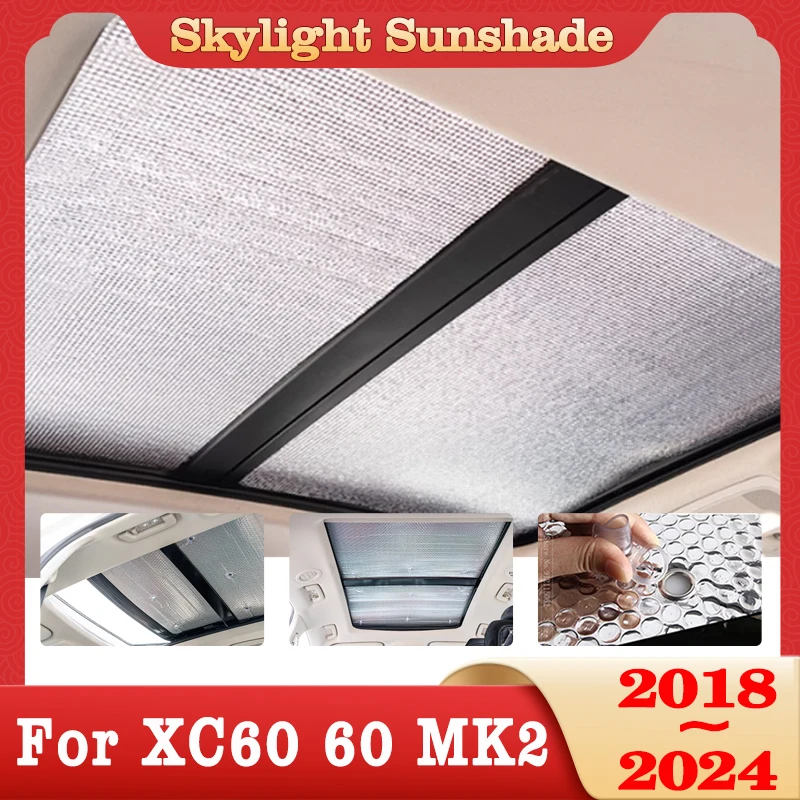 

Car Skylight Sunshade For Volvo XC60 60 MK2 2018 2019 2020 2021 2022 2023 2024 2PCS Car Sunscreen Heat Insulation Sun Windscreen