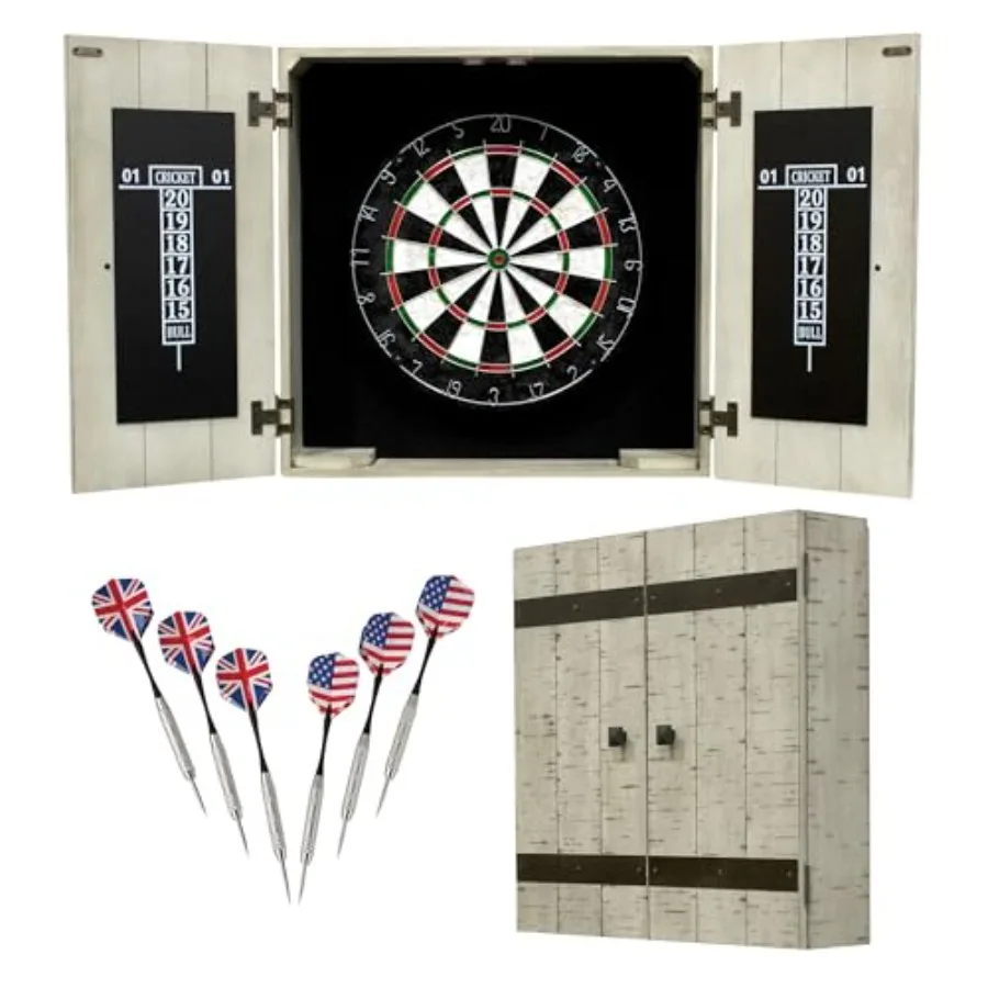

Drifter Solid Wood Dartboard Cabinet Set for home and pub use, natural wood finish, durable construction with smooth playing su