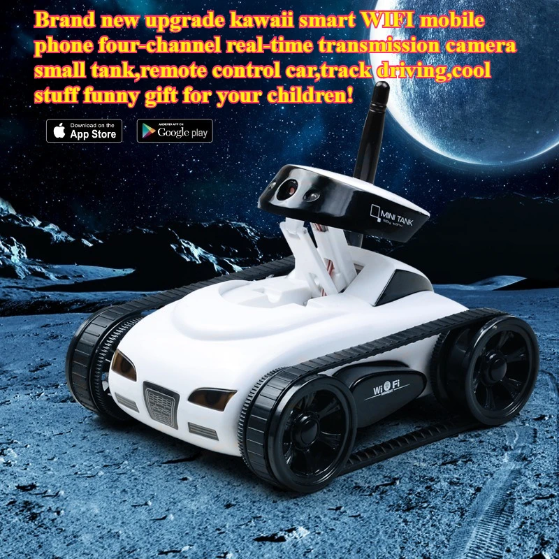 Cool Stuff Toy Tank Funny Gift-kawaii Intelligent Mini Rc Tank Model,WIFI HD Camera Rc Cars,Robot Chassis,Rc Truck,Toys for Kids