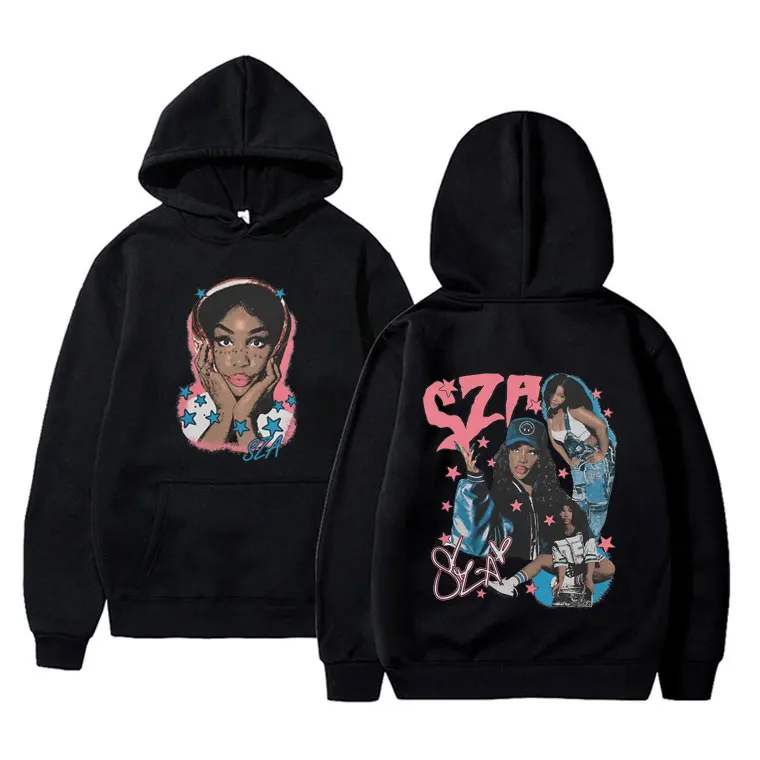 

Rapper SZA Graphic Print Hoodie Men Women Hip Hop Fashion Pop Music Hooded Tracksuit Unisex Vintage Oversized Pullover Hoodies