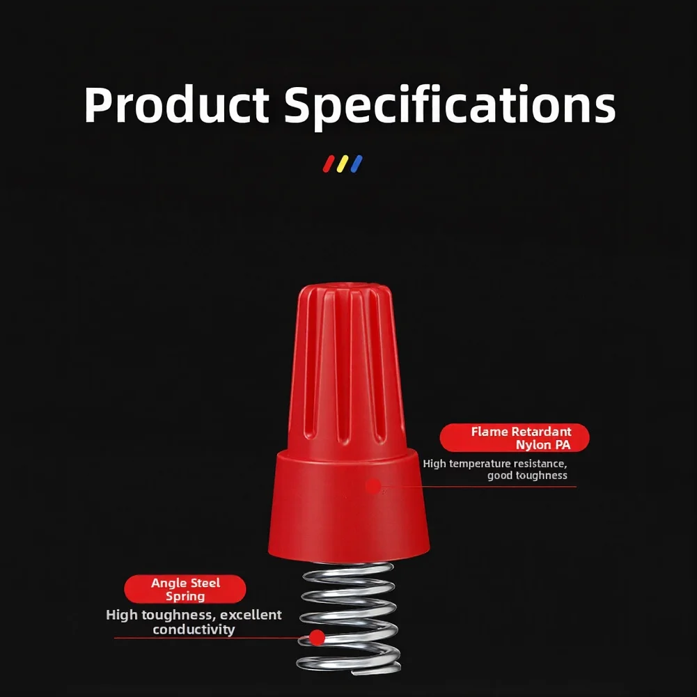 P1-P6 Rotate Terminal Cap 52 Pack for Electrical Wire with Flame Retardant Properties and Transparent Inspection Base
