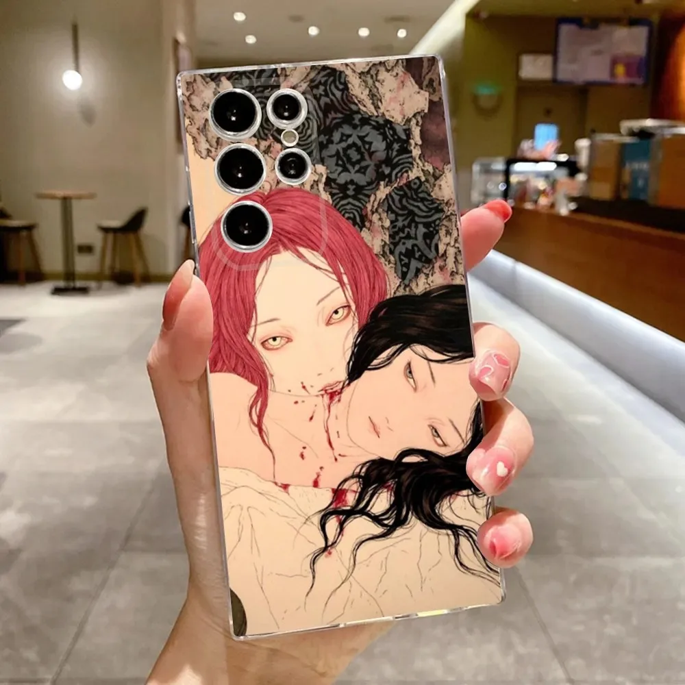 Artist Takato Yamamoto Phone Case For Samsung Galaxy A71,70,52,51,40,31,A50,30S,21S,Note20ultra Transparent Cover