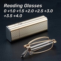 2024 Ultra Light HD Eyeglasses for Elderly Luxury Mini Folding Portable Reading Glasses Anti Blue Light Presbyopia Glasses