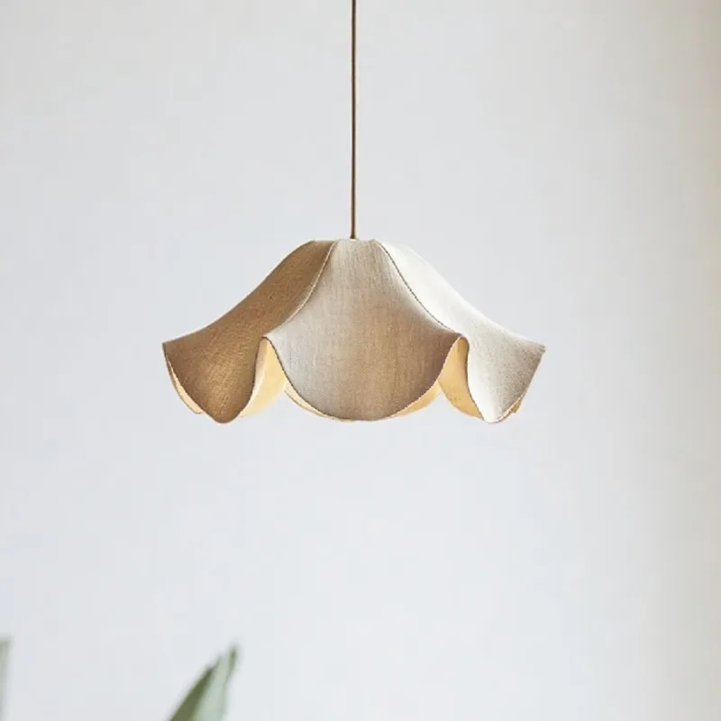 

Japanese-style Wabi-sabi Wind Restaurant Pendant Light Homestay Bedroom Bar Counter Creative Personality Art Fabric Hanging Lamp