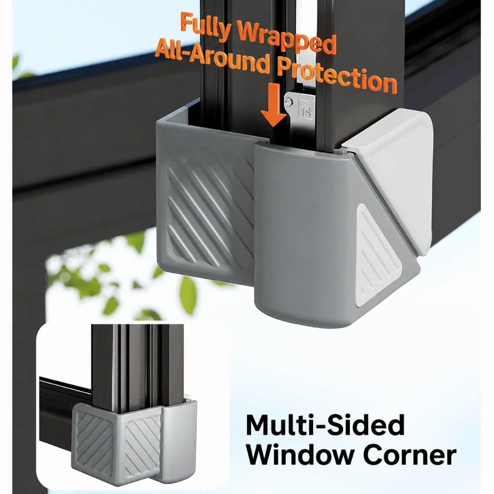 Soft Silicone Window Corner Protector Anti-collision Safety Bumper Sharp Corner Cushion Comprehensive Wrap Corner Guard
