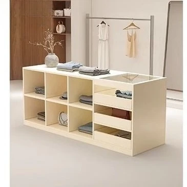 Clothing storecabinet checkout page Multi-layer jewelry display case with glass  table Display