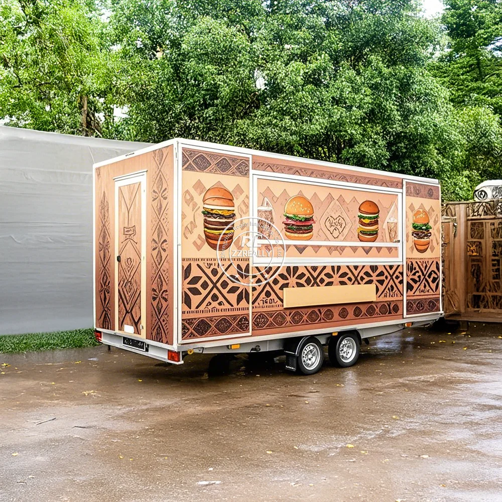

American Custom Food Trailer Mobile Concession Trailers for Sale Hot Dog Cart for Commercial Use Kitchen Food Truck Catering Cof