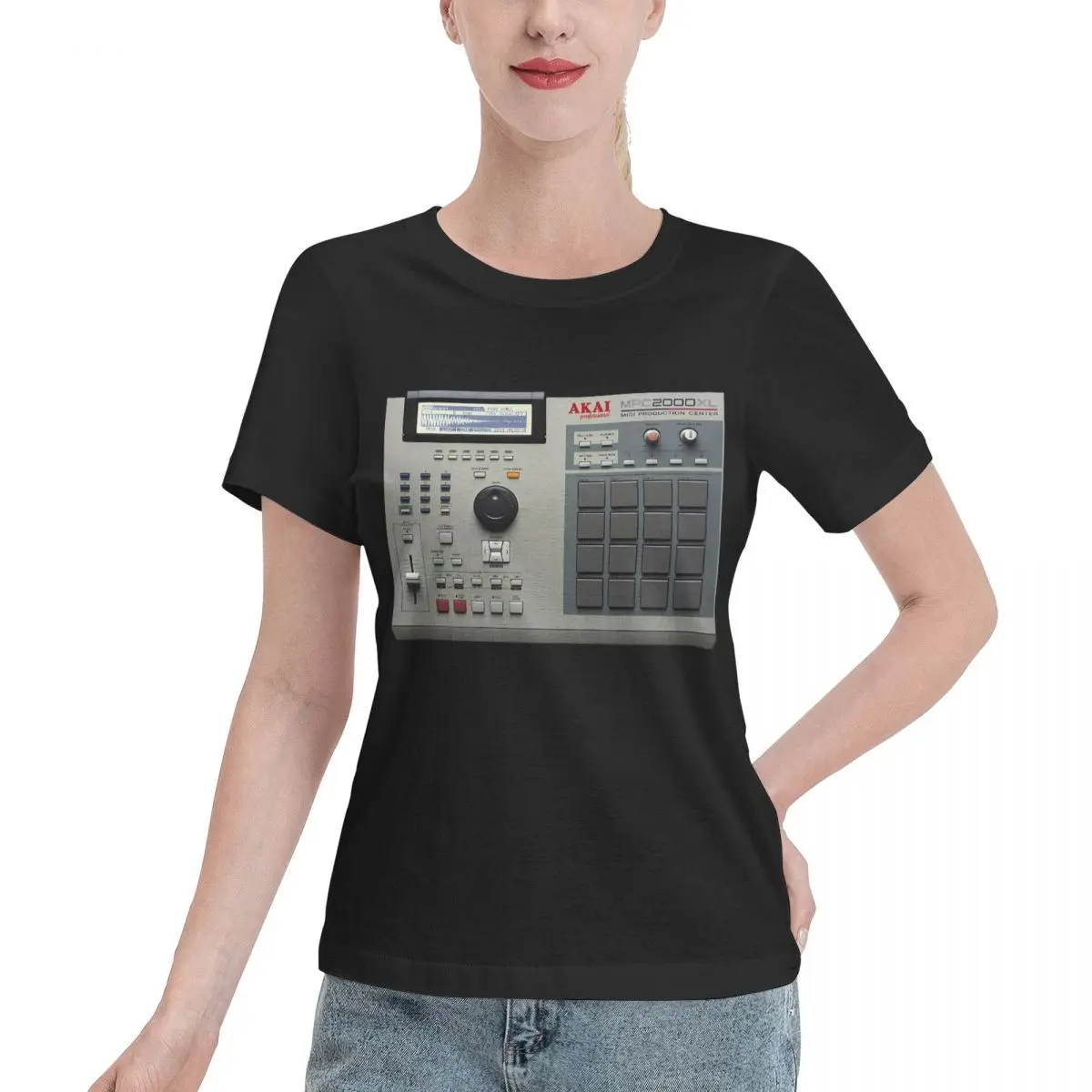 Easy To Pair AKAI MPC 2000XL 90s Underground Hip Hop Women's T-shirt Simple Chic Travel Wear Top