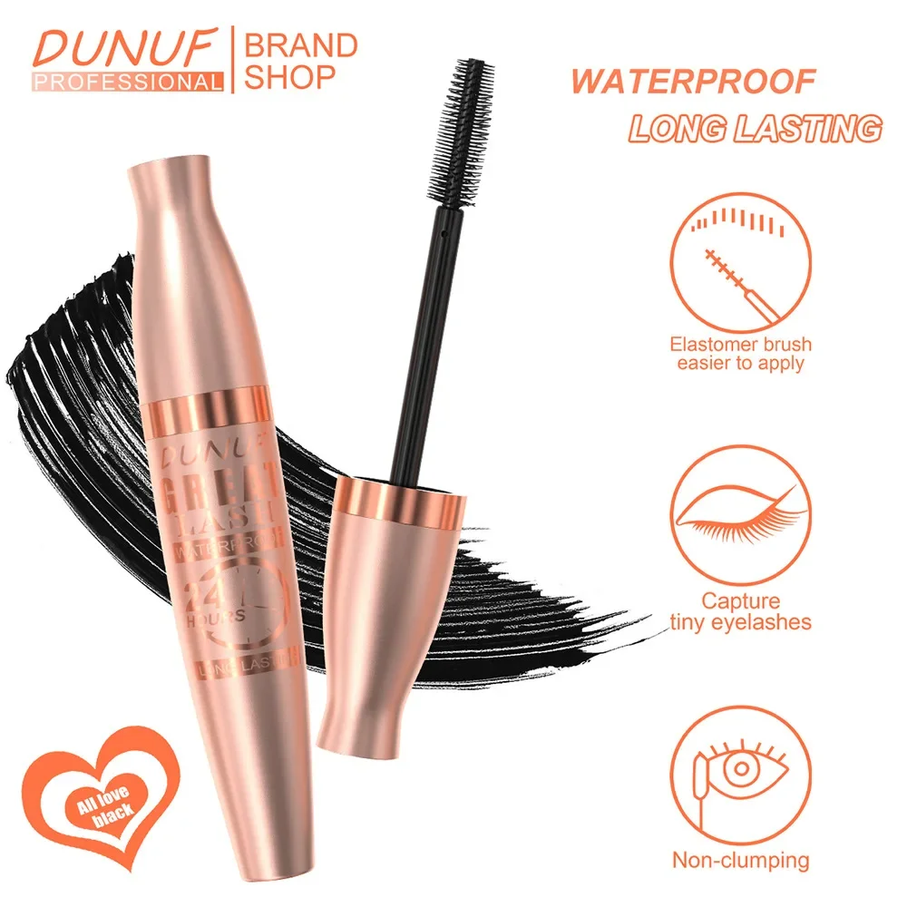 DUNUF Mascara longue durée 24h imperméable volumateur allongeant Curling séchage rapide cils outil de maquillage