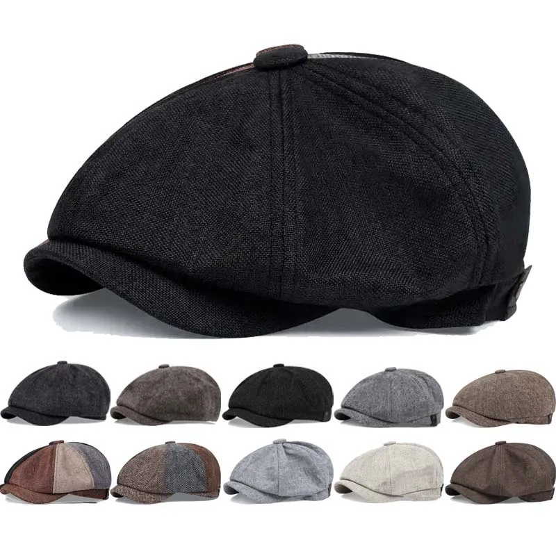 Männer Casual Peaky Blinders Hut Frühling Herbst Retro Baskenmütze Hüte Wild Casual Hüte Unisex Wild Achteckige Kappe Mädchen Zeitungsjunge Englisch Hut
