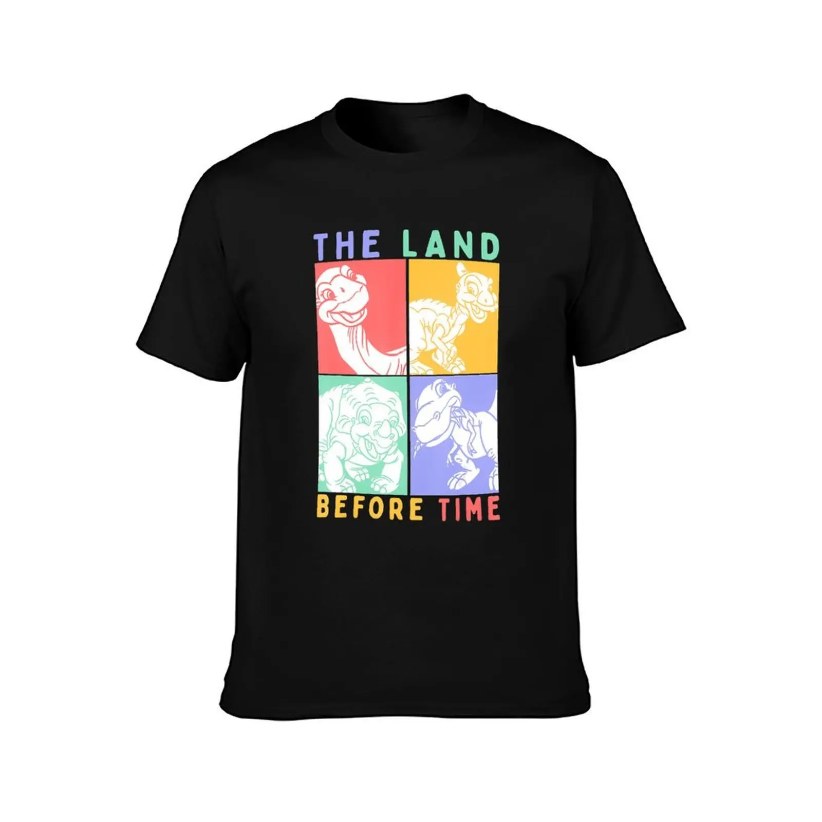 Endowed Beauty Dino Cera Good Land Before Time Pastel Stacked Saur Boxes Gift For Fans T-Shirt, Summer Casual Cotton Tee
