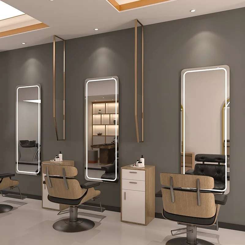 perm and dye hair cutting mirror mirror table hair dressing Single-sided simple hair cutting special-shaped