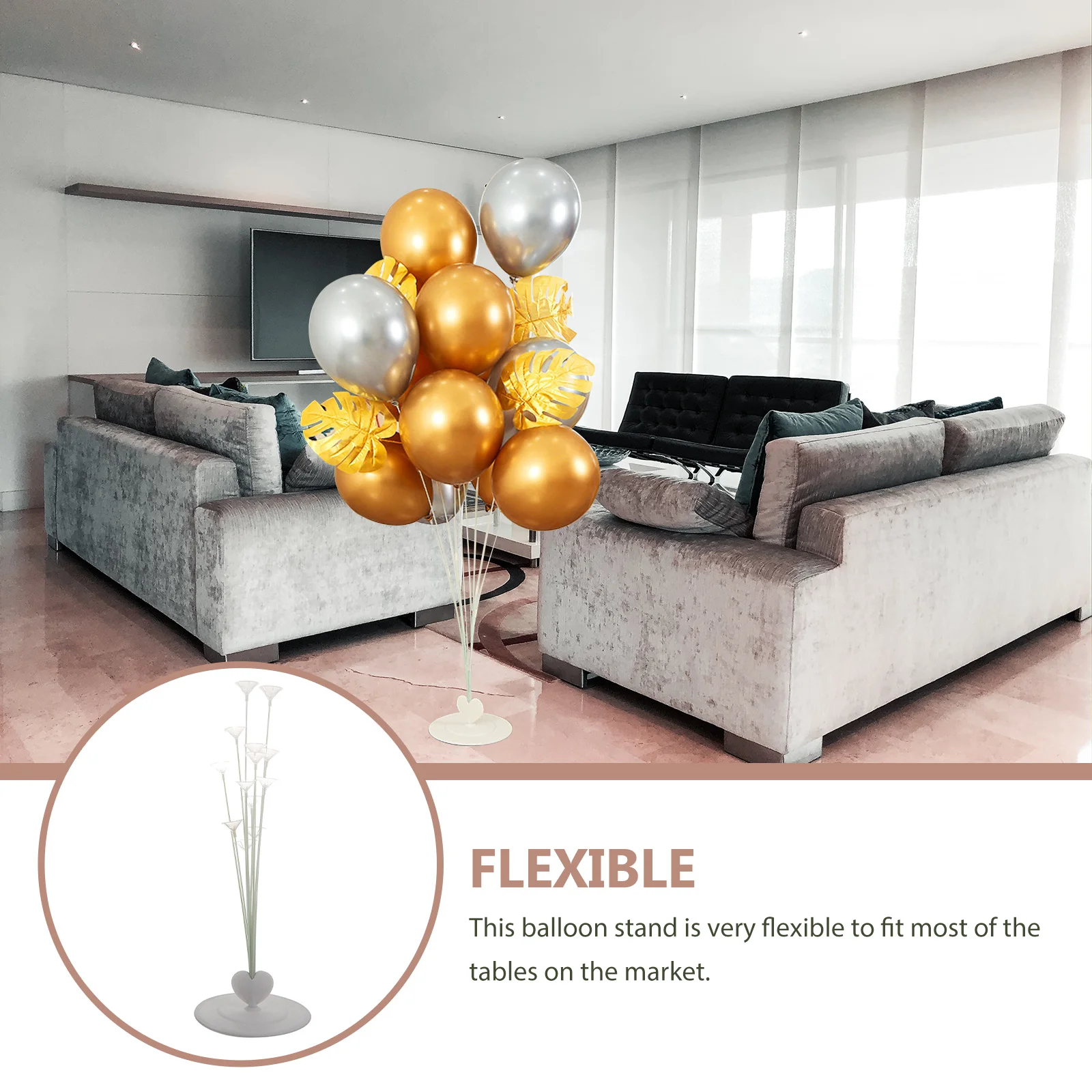 

4 set 4 Sets Clear Table Stand For Wedding Party Decorations Display Stand Balloon Stands For Bridal Birthday Graduation Events