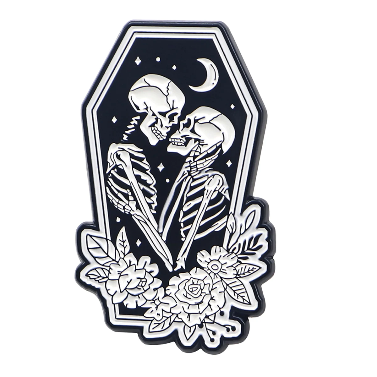 Halloween Skeleton Enamel Pin Love Gesture Brooch Pines Lapel Pins Creative Badge Clothing Accessories Punk Jewelry Lover Gifts