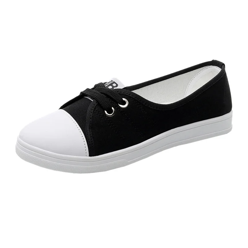 Internet Celebrity White Shoes Women Spring Pumps Summer Breathable Canvas Shoes Versatile Shoes Women Trendy Shoe