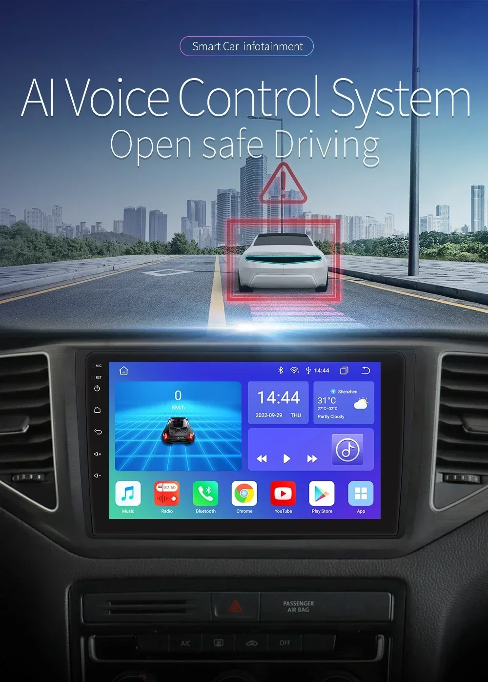 Carplay 4G 9" Car Radio Android for VW MQB Polo Plus T-Cross Zoals T-Kruis T-Roc Tharu Sagitar Multimedia Player GPS 2Din Stereo