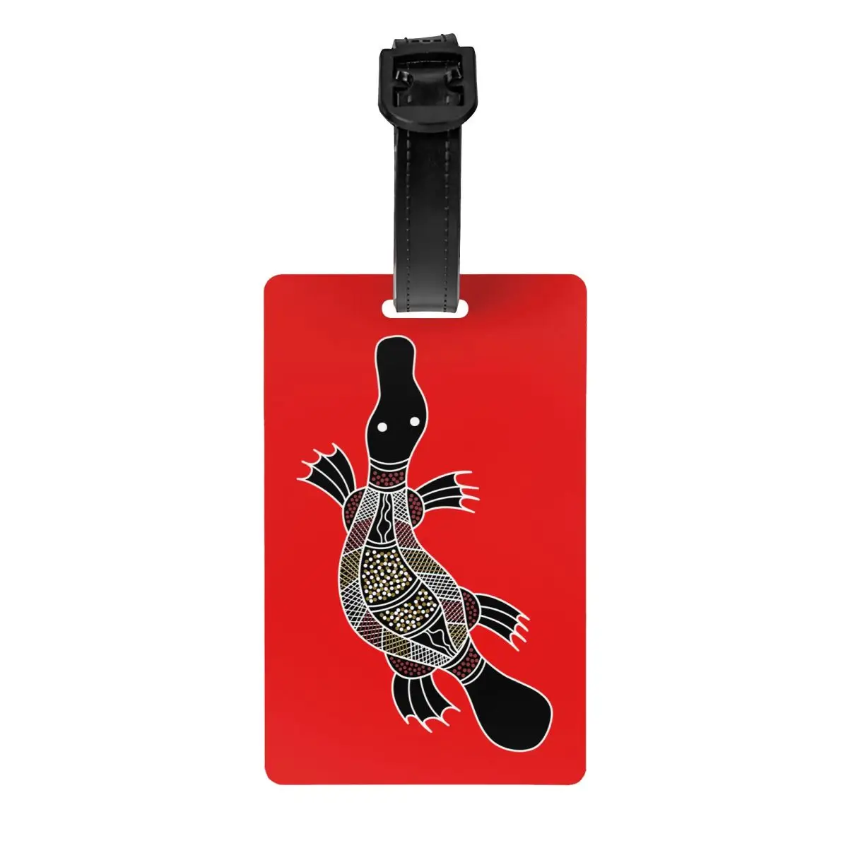 

Platypus Luggage Tag for Suitcases Funny Australian Aboriginal Art Baggage Tags Privacy Cover ID Label