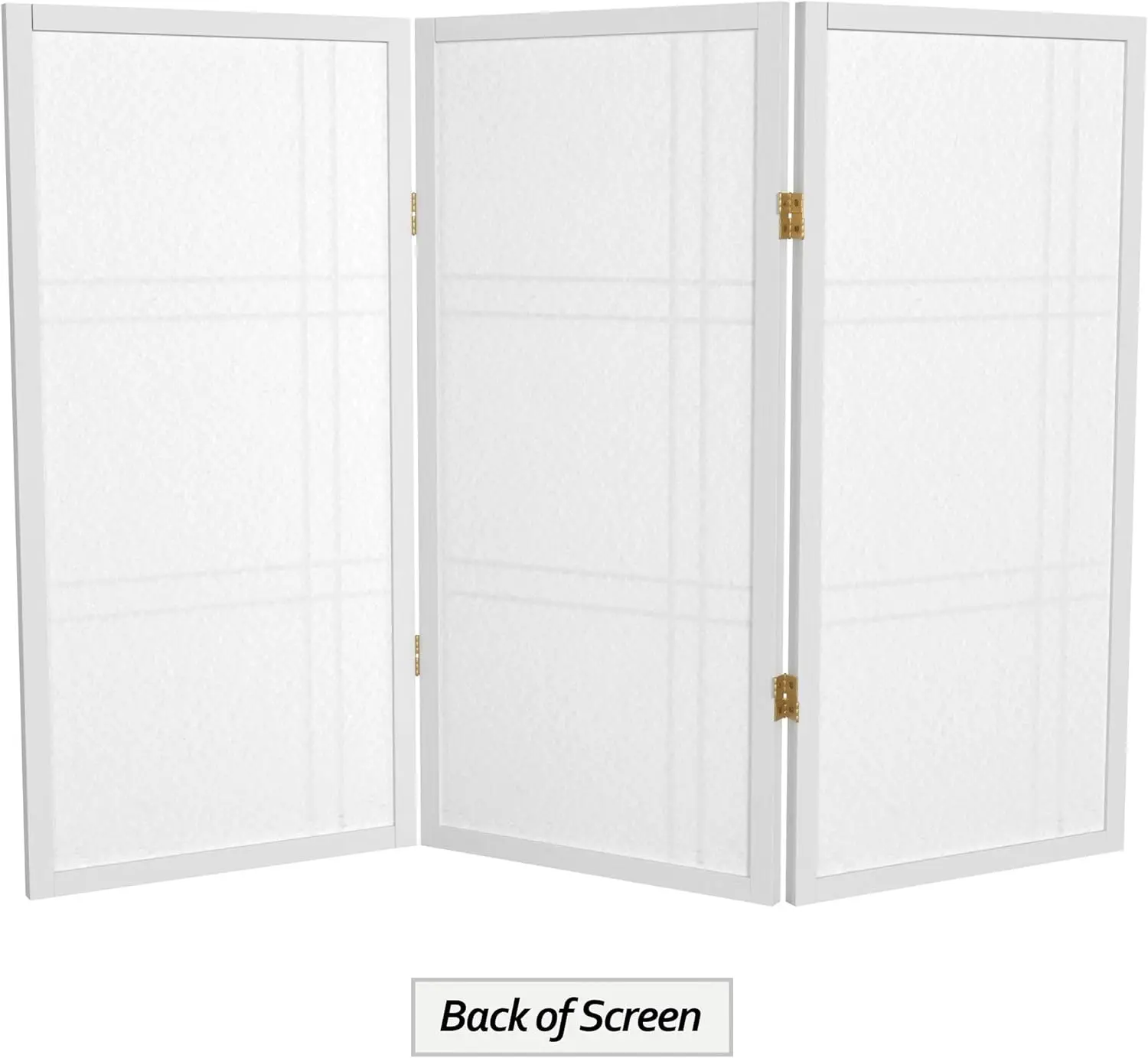شاشة شوجي بيضاء مزدوجة الصليب بطول 3 أقدام مع 3 ألواح، مقسم غرفة أنيق #6