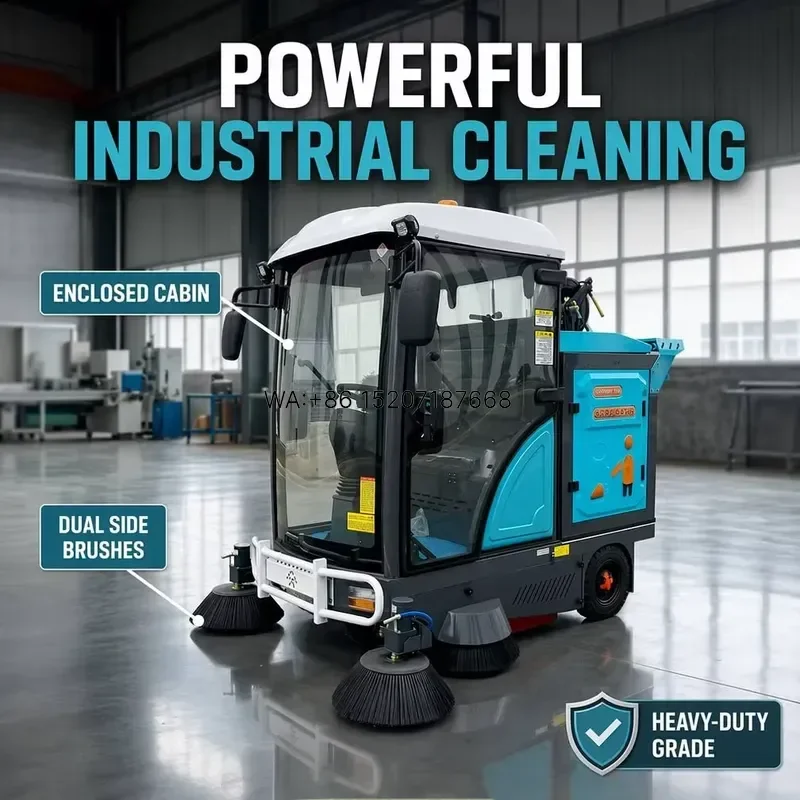 Wmwmnu for ROD Lithium Powered High Pressure Self-Propelled Floor Sweeper Commercial Garage Hotel School Low Noise Cleaning