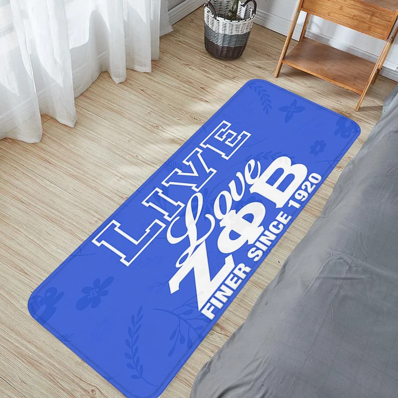 Alfombra de piso de habitación para cocina, alfombra de baño, alfombra de entrada de casa, alfombrillas de dormitorio, felpudo personalizado para puerta de entrada, Zeta Phi Beta