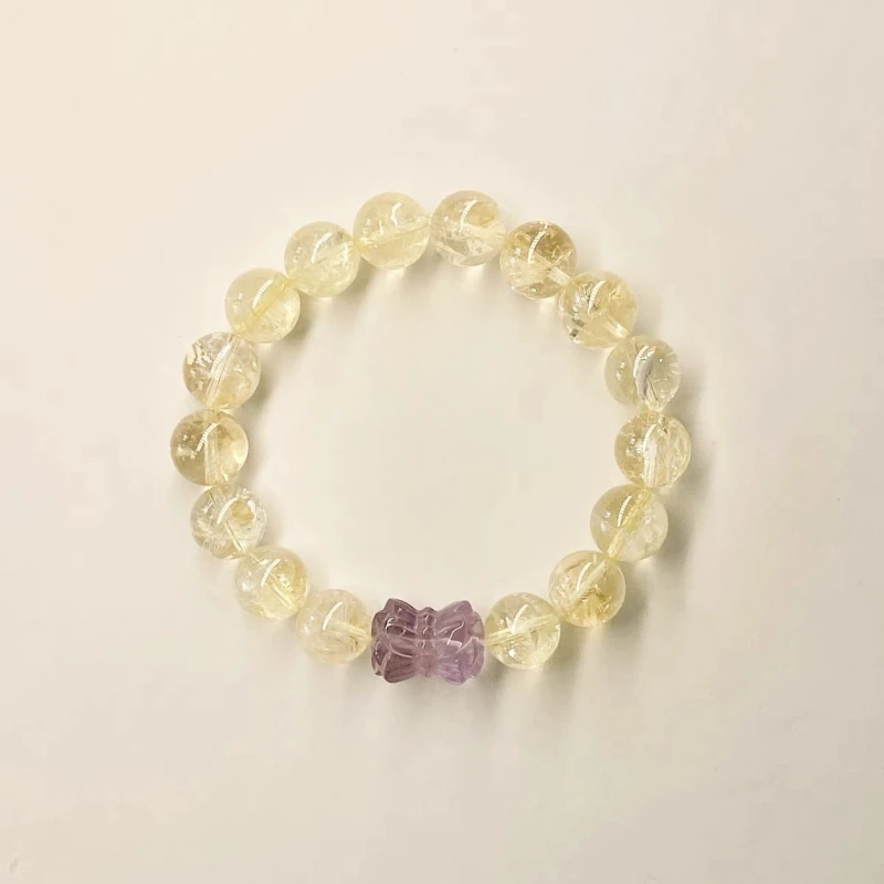 natural light for women sparkling and reflecting rainbow awakening lion yellow crystal bracelet gift