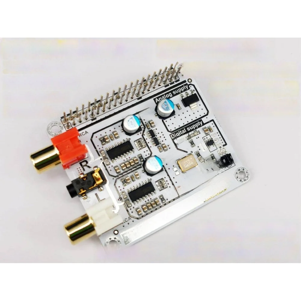 Audio Board for For RASPBERRY Pi 4B with Dual ES9023 Chips I2S Output Support DLNA Streaming and IR Remote Control