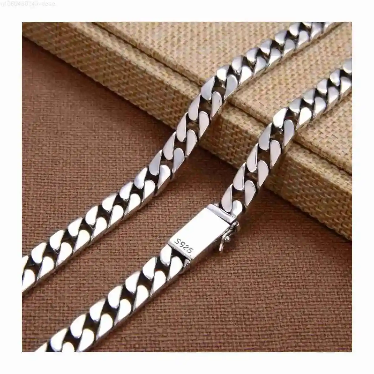 

Factory Wholesale Sterling 925 Silver Trendy Luxury Jewelry Daily WearBuckle Miami Cuban Link Chain Necklace for Men Hip Hop