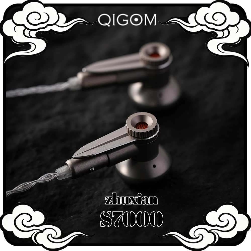 QIGOM Zhuxian Earphone Triple Frequency 15.4MM Dynamic Driver, Titanium Alloy Housing, Modular Replaceable Tuning, 3.5MM 4.4MM