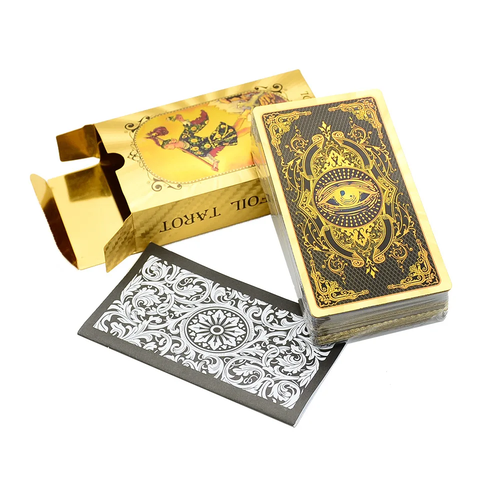 Golden Tarot 12x7cm English Deck Classic for Beginners with Color Paper Guide Book High Quality Learning Cards Runes Divination