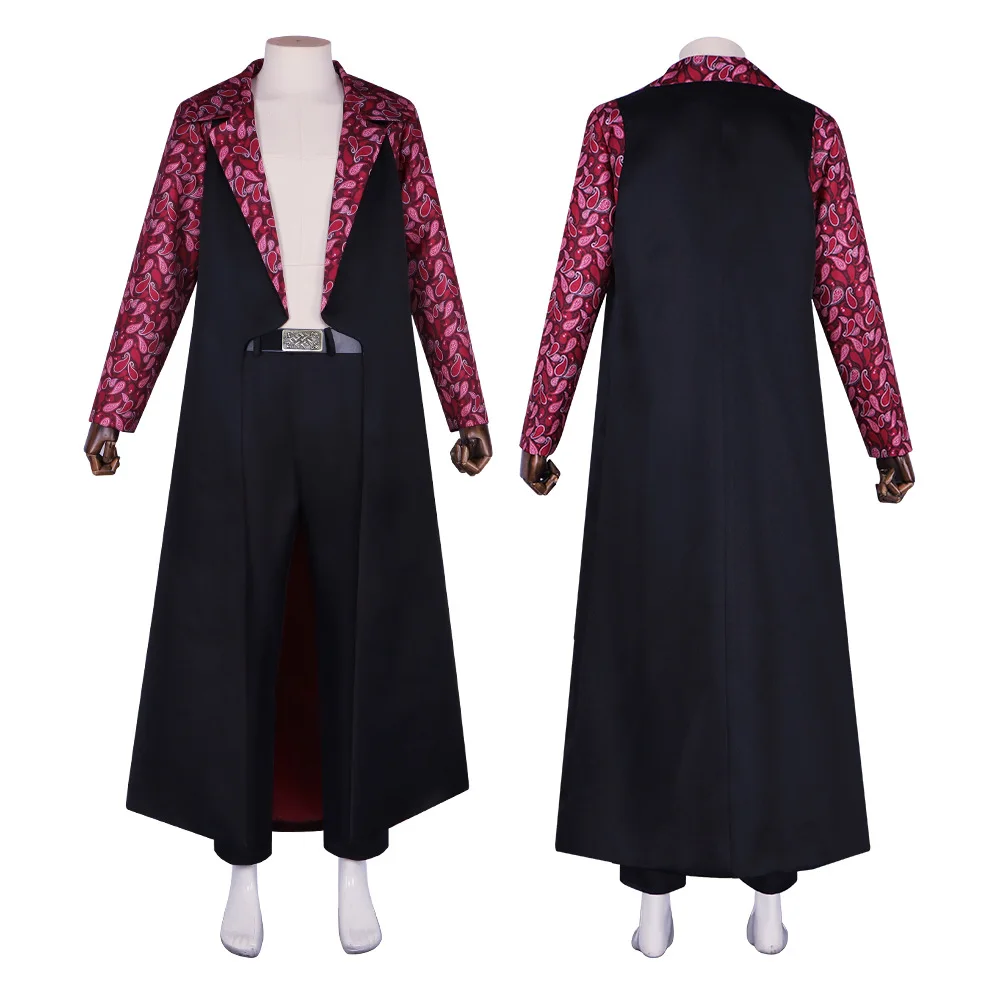 Dracule Mihawk Cosplay Costume Stand Collar Black Printing Long Sleeves Trench Coat Uniform Set Halloween Carnival Outfit Suit