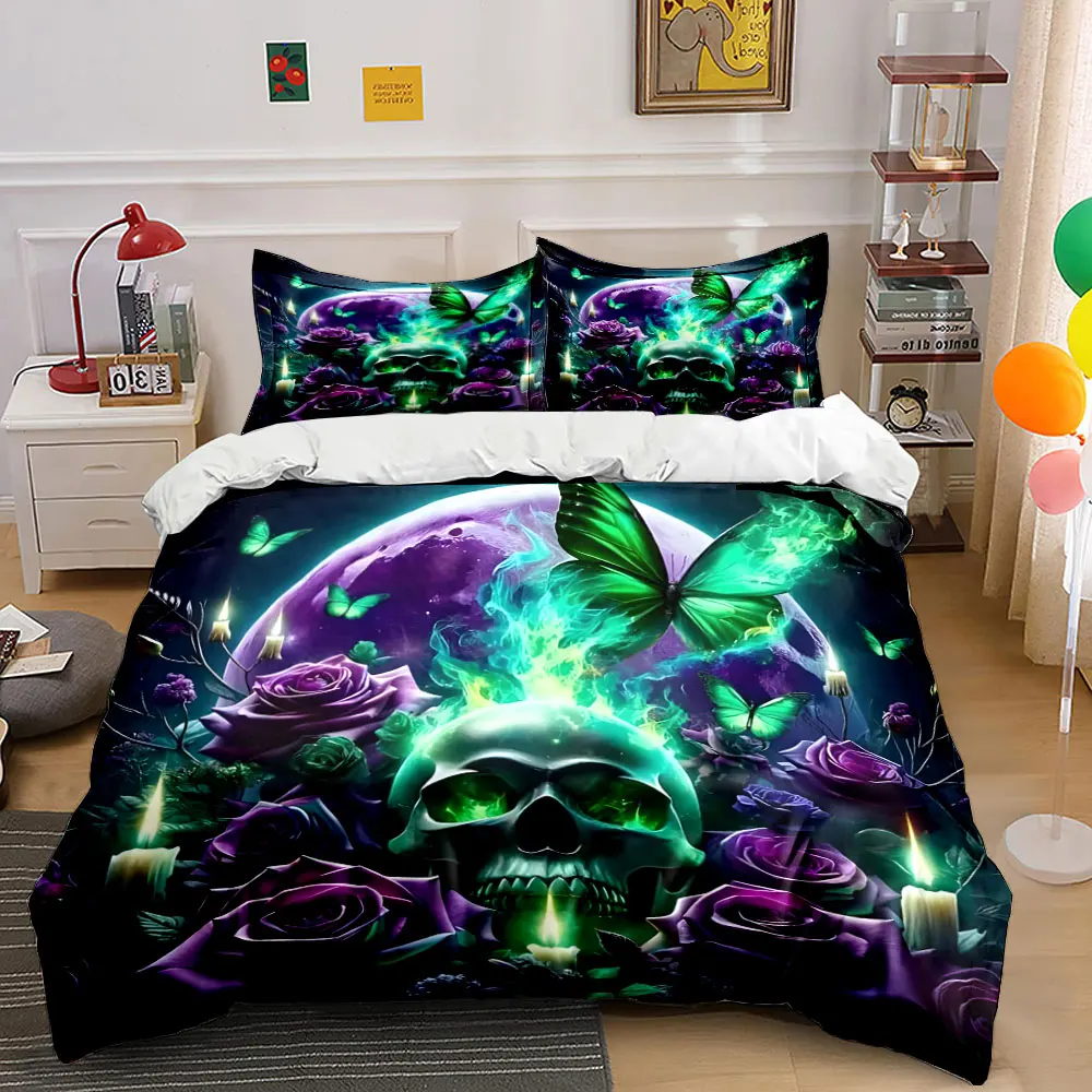 

Mystical Moonlit Butterfly Decor Set Exquisite three-piece bedding set gift for kids and adults